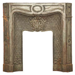 Antique 19th Century French Cast Iron Fireplace
